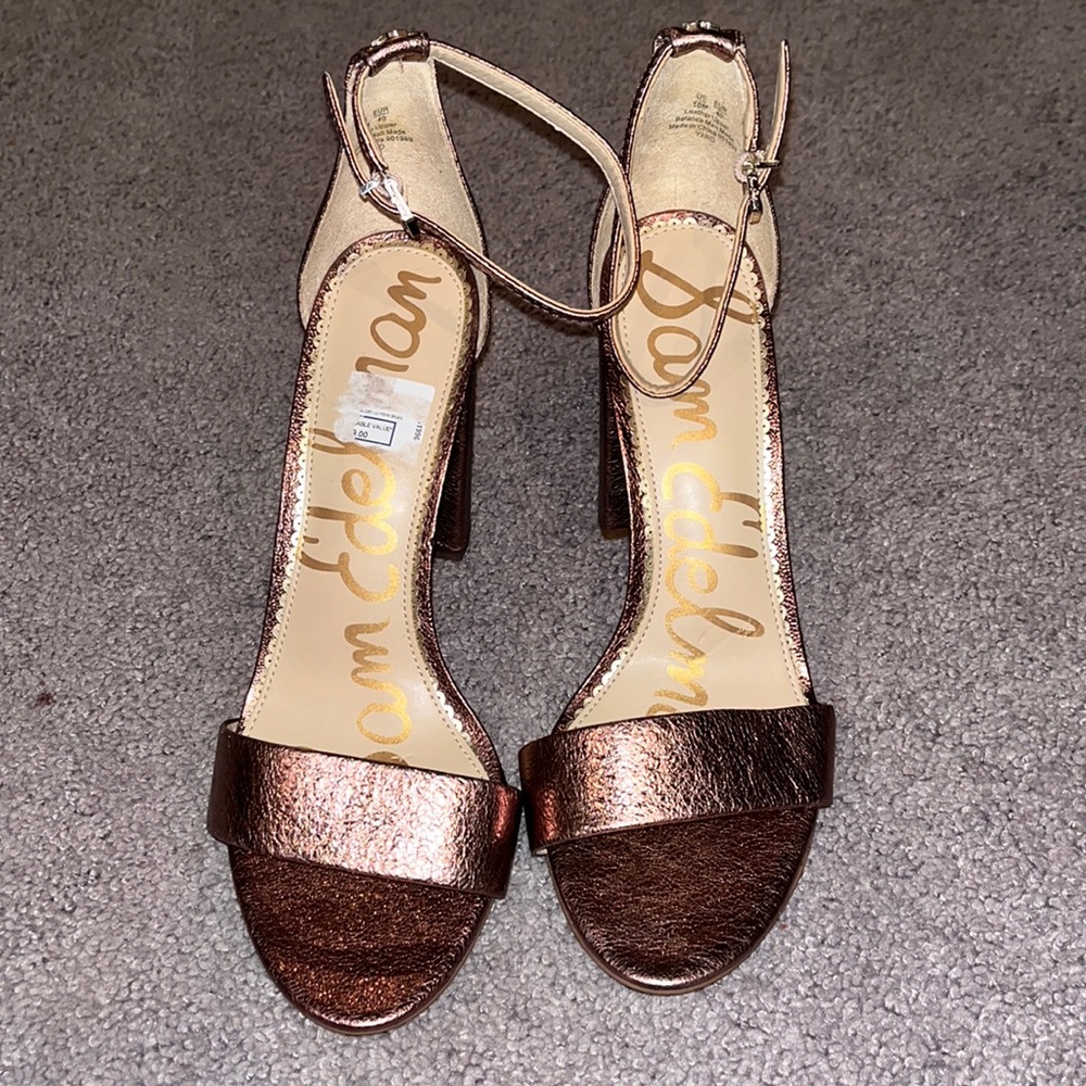 Sam Edelman size 10 copper block heel